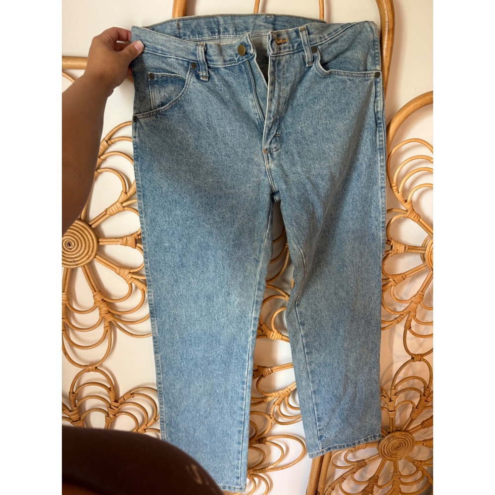 Wrangler Authentic Jeans Mens 31x30 Light Wash Straight Leg Denim 96501SL